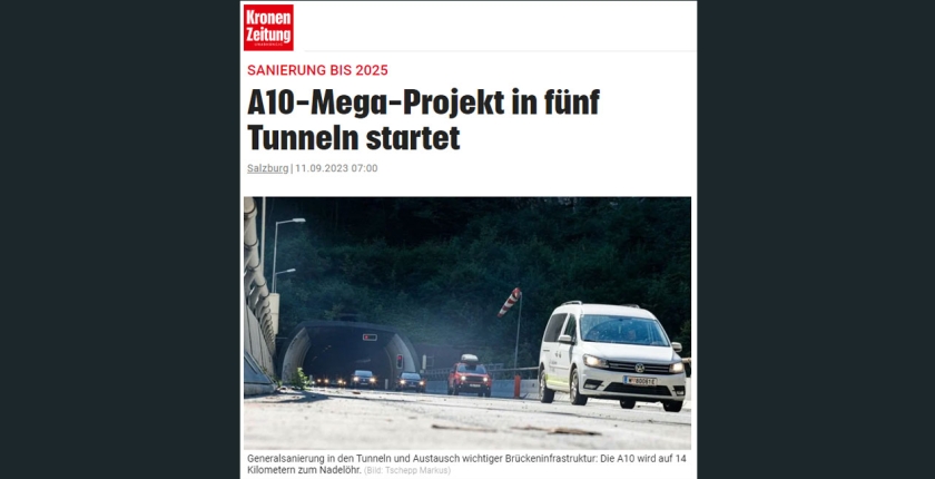 A10-Mega-Projekt in fünf Tunneln startet