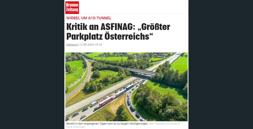 Kritik an ASFINAG: „Größter Parkplatz Österreichs“