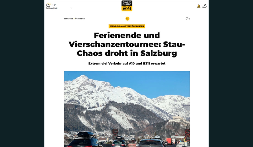 Ferienende und Vierschanzentournee: Stau-Chaos droht in Salzburg